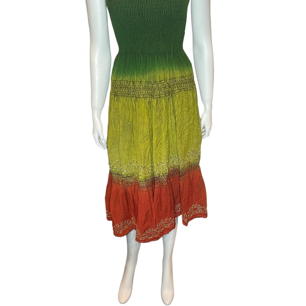 Strapless Embroidered Dress